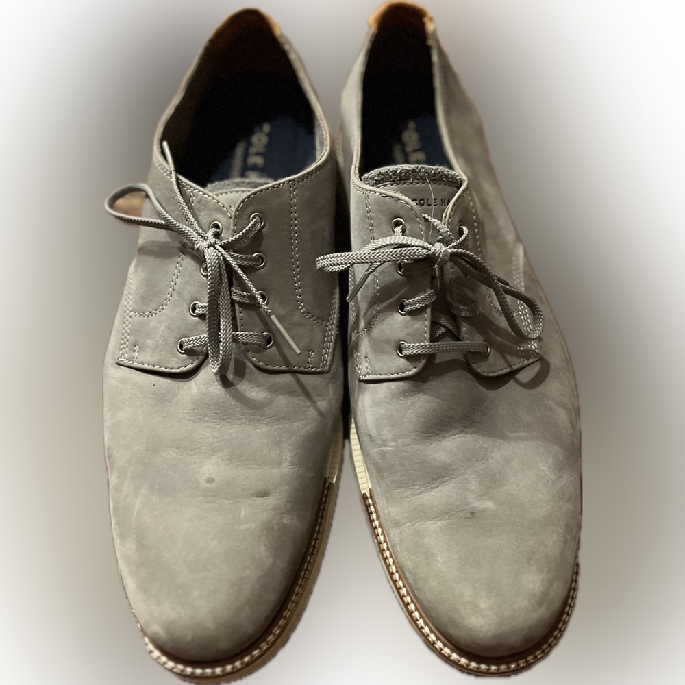 Cole Haan Gray Suede Oxfords – Size 10.5